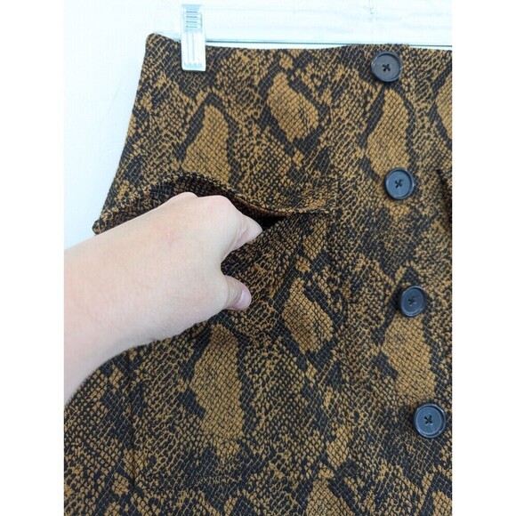 Joie Mini Skirt Womens Size 2 Brown Snake Print - Picture 7 of 12